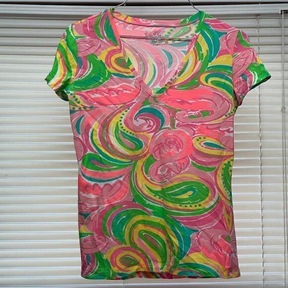 New Lilly Pulitzer Flamingo Michelle Top Size XXS - Picture 1 of 6